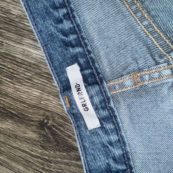 GRLFRND Karolina Mid Rise Distressed Skinny Jeans Women's Size 27 Blue - Picture 5 of 8